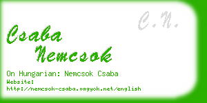 csaba nemcsok business card